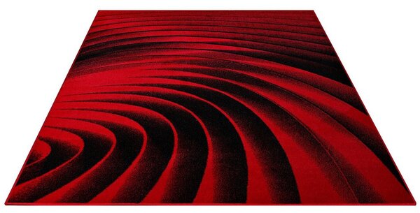 Covor Spiral 11006-120, Marime 80 x 150 cm, Rosu, Inaltime Fir 9 mm, Antialergic, Polipropilena, Living, Dormitor, Sufragerie, Birou 80 x 150