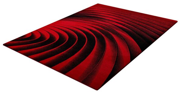 Covor Spiral 11006-120, Marime 80 x 150 cm, Rosu, Inaltime Fir 9 mm, Antialergic, Polipropilena, Living, Dormitor, Sufragerie, Birou 80 x 150