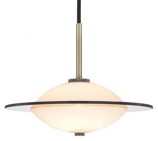 Lustră Pendul Halo Design, ORBIT, reglabil, Bronz / Alamă Veche, Camera de zi, Sticlă, Design