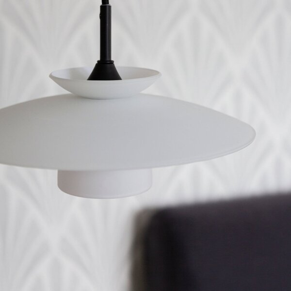 Lustră Pendul Halo Design, SCANDIC, reglabil, Alb, Camera de zi, Sticlă, Design
