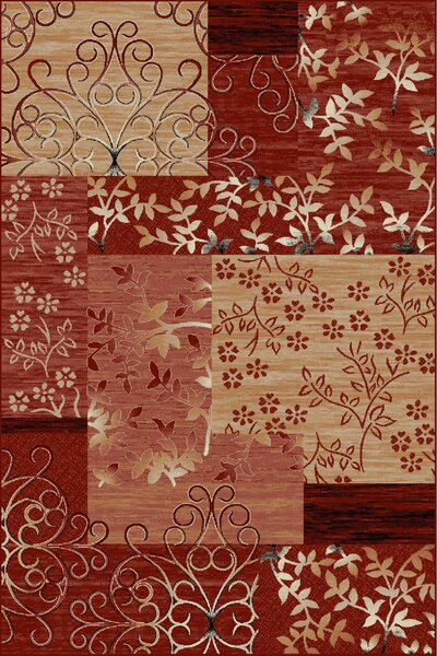Covor Lotos 1521-210, Marime 60 x 110 cm, Grena, Rosu, Inaltime Fir 8 mm, Antialergic, Polipropilena, Living, Dormitor, Sufragerie, Birou 60 x 110