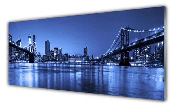 Panou sticla bucatarie Bridge City Arhitectura Purple