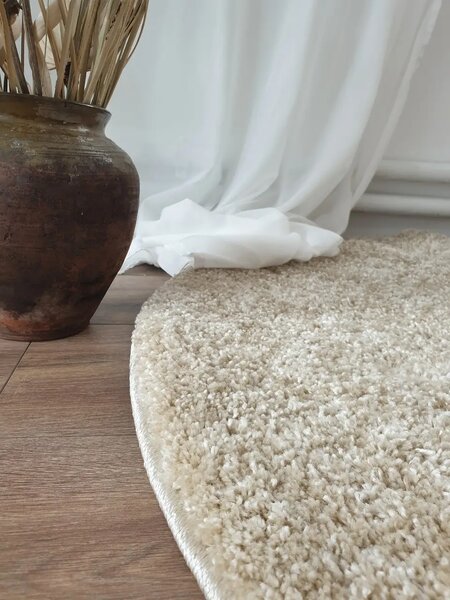 Model Fantasy 12500-80, Covor Rotund, Dimensiunea 67x67 cm, Bej Bej, Rotund, 67x67