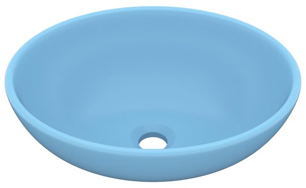 Chiuvetă de lux, albastru mat, 40x33 cm, ceramică, formă ovală