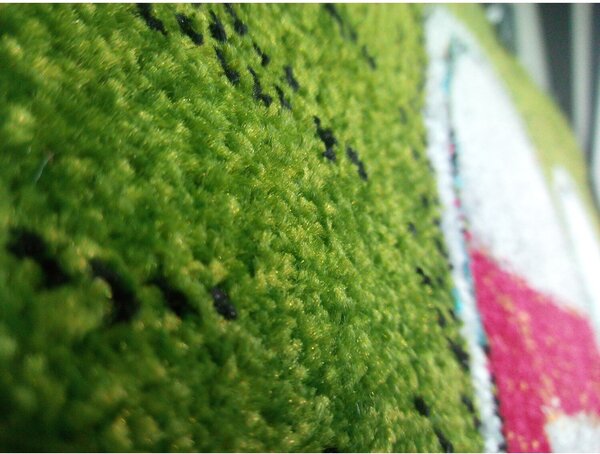 Model Sneakers 11169, Covor Rotund, 67x67 cm Verde, Rotund, 67x67