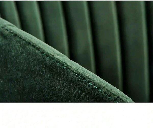 Scaun K426, verde inchis/negru, stofa catifelata/metal, 57x54x79 cm