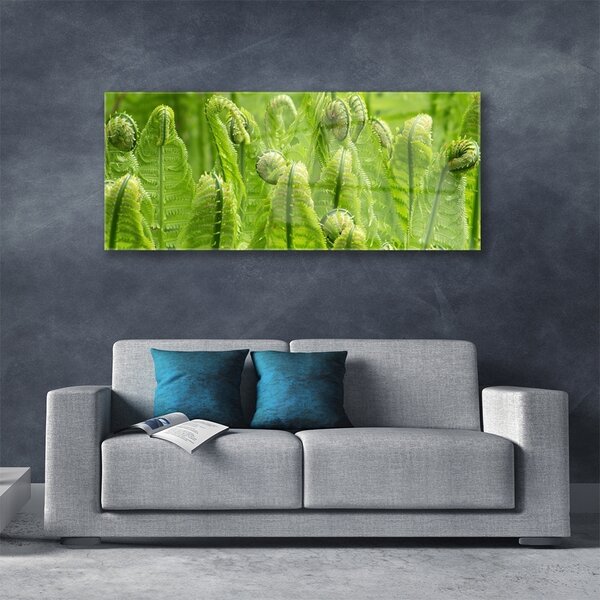 Tablou pe sticla Plante Floral Verde