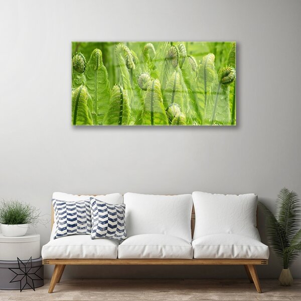 Tablou pe sticla Plante Floral Verde