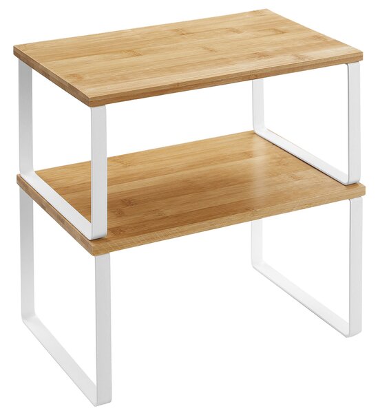 Set de organizatoare din bambus CEZAR, 2 piese, maro/albă SongmicsHome