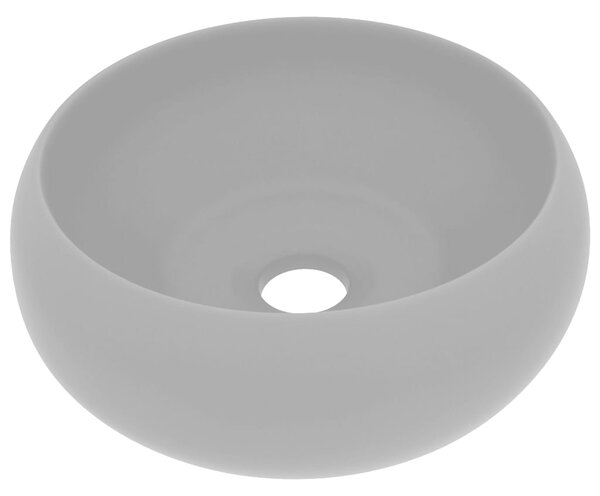 Chiuvetă baie lux gri deschis mat 40x15 cm ceramică rotund
