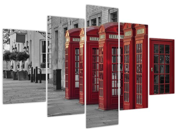 Tablou - Cutii telefonice din Londra (150x105 cm)