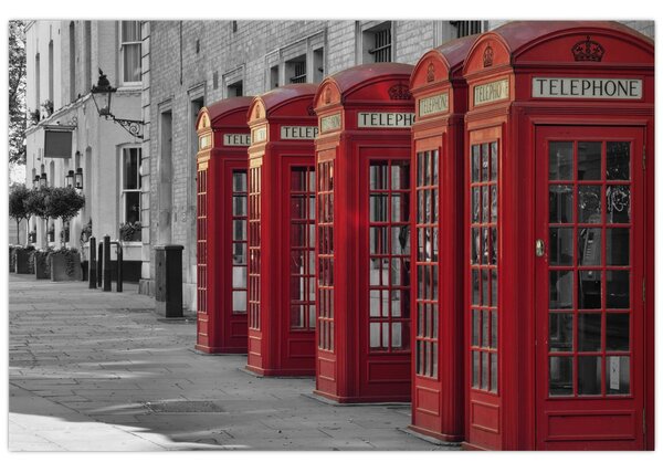 Tablou - Cutii telefonice din Londra (90x60 cm)