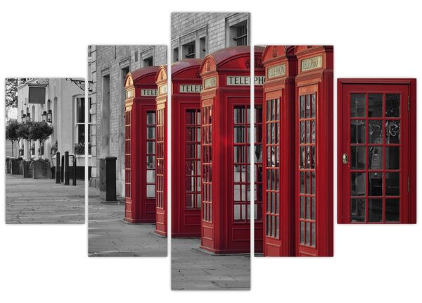 Tablou - Cutii telefonice din Londra (150x105 cm)