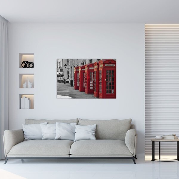 Tablou - Cutii telefonice din Londra (90x60 cm)