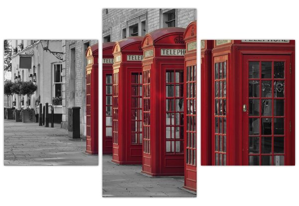 Tablou - Cutii telefonice din Londra (90x60 cm)