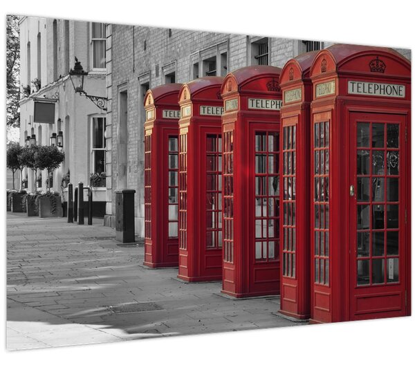 Tablou - Cutii telefonice din Londra (90x60 cm)