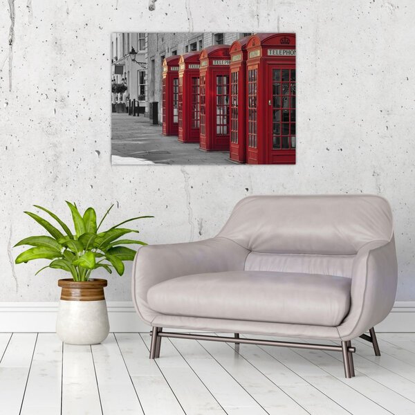 Tablou - Cutii telefonice din Londra (70x50 cm)