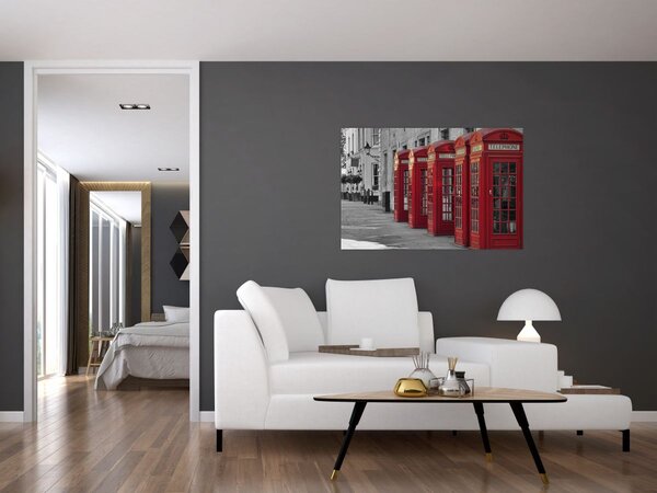 Tablou - Cutii telefonice din Londra (90x60 cm)