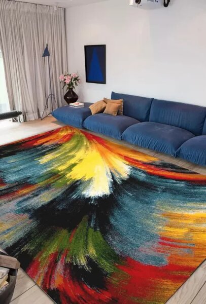 Covor Dreptunghiular Living Dormitor, Kolibri Brush 11017, Multicolor Multicolor, Dreptunghi, 300 x 400