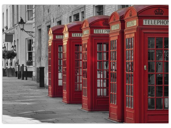 Tablou - Cutii telefonice din Londra (70x50 cm)