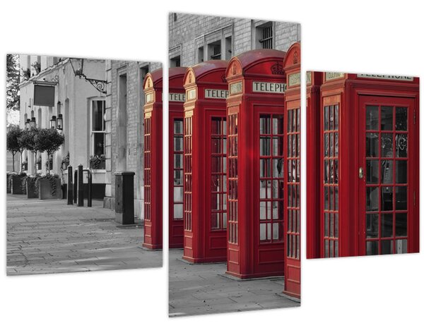 Tablou - Cutii telefonice din Londra (90x60 cm)