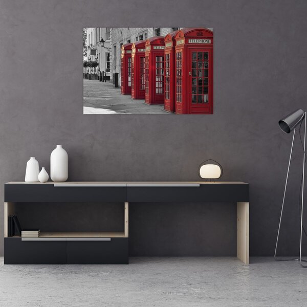 Tablou - Cutii telefonice din Londra (90x60 cm)