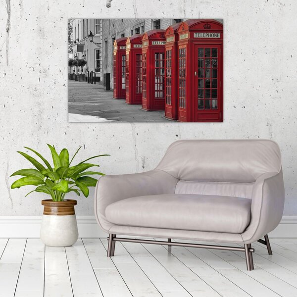 Tablou - Cutii telefonice din Londra (90x60 cm)