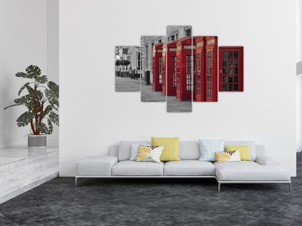 Tablou - Cutii telefonice din Londra (150x105 cm)