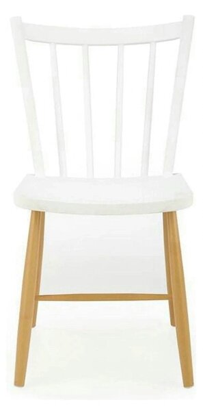 Scaun K419, alb/stejar, polipropilena, 47x47x83 cm