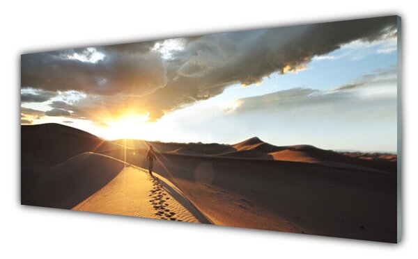 Tablou pe sticla Desert Peisaj Galben