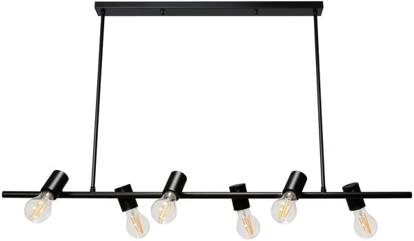Lampă de tavan din metal, negru industrial APP480-6CP
