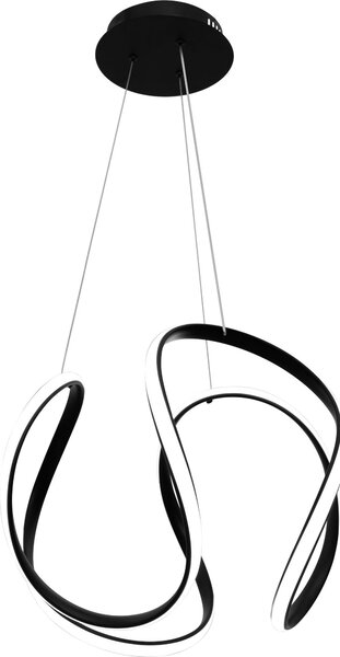 Lampa DE TAVAN SUSPENDABILA moderna LED + telecomanda neagra APP387-CP