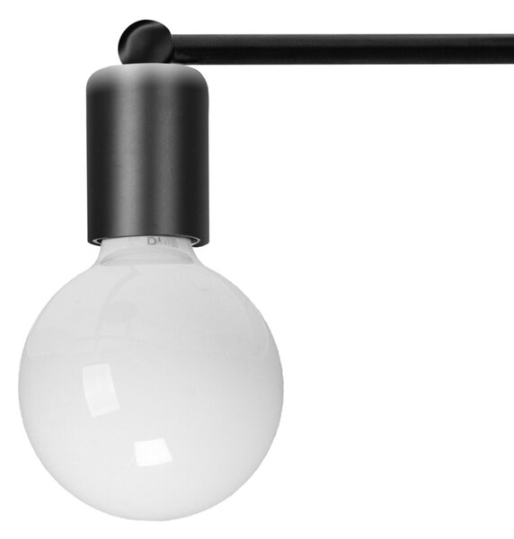 Lampa de tavan cvadruplă mată neagră 392200