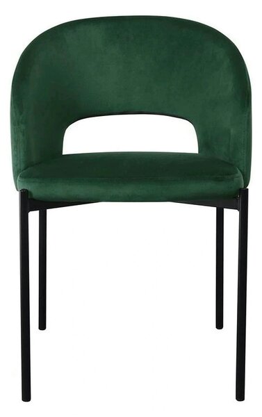 Scaun K455, verde/negru, stofa catifelata/metal, 51x57x77 cm