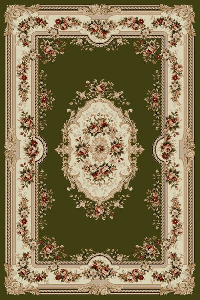 Covor Lotos 575-310, Marime 50 x 80 cm, Verde, Inaltime Fir 8 mm, Antialergic, Polipropilena, Living, Dormitor, Sufragerie, Birou 50 x 80