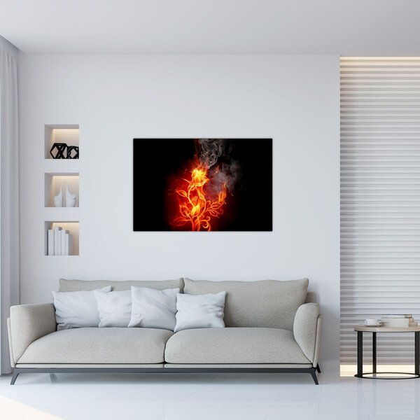 Tablou - Trandafiri în foc (90x60 cm)