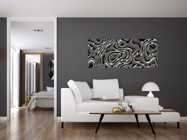 Tablou - Abstractizare metalică (120x50 cm)