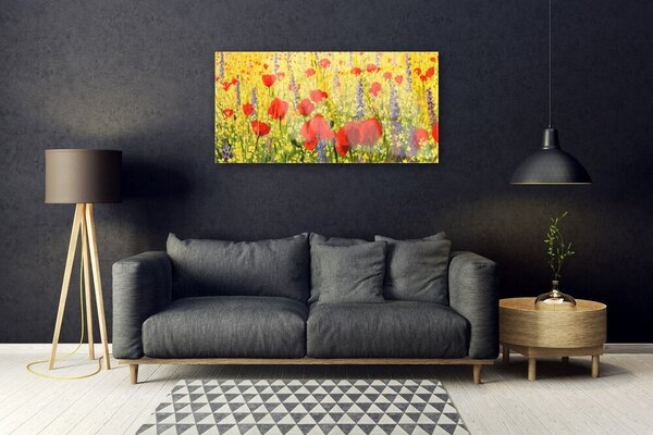 Tablouri acrilice Flori Floral Roșu Violet