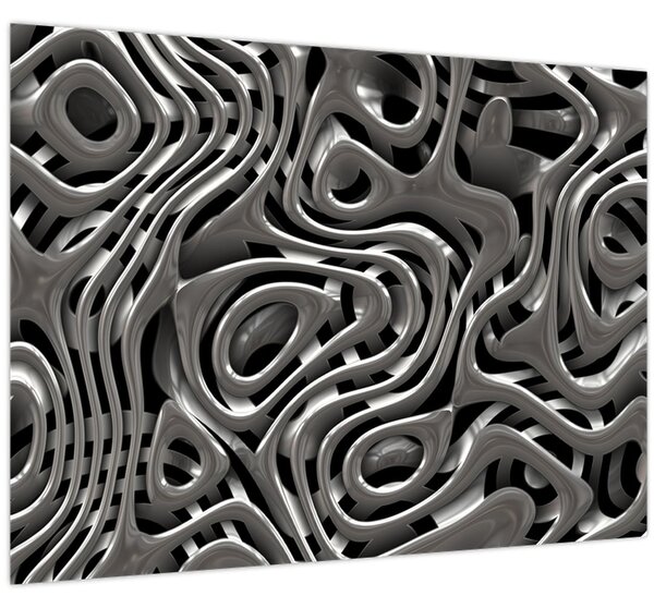 Tablou - Abstractizare metalică (70x50 cm)