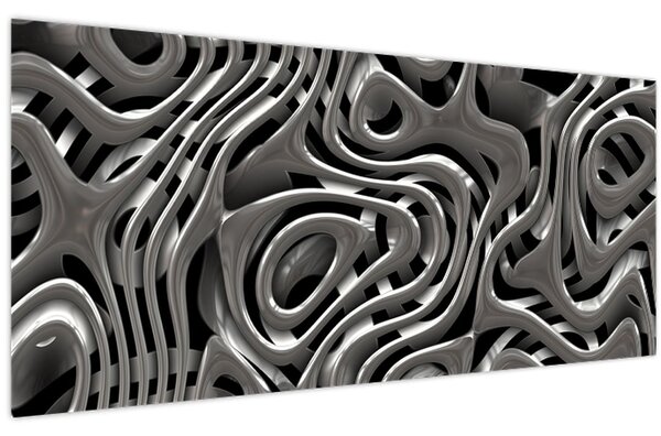 Tablou - Abstractizare metalică (120x50 cm)