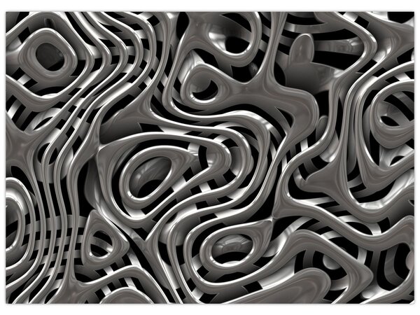 Tablou - Abstractizare metalică (70x50 cm)
