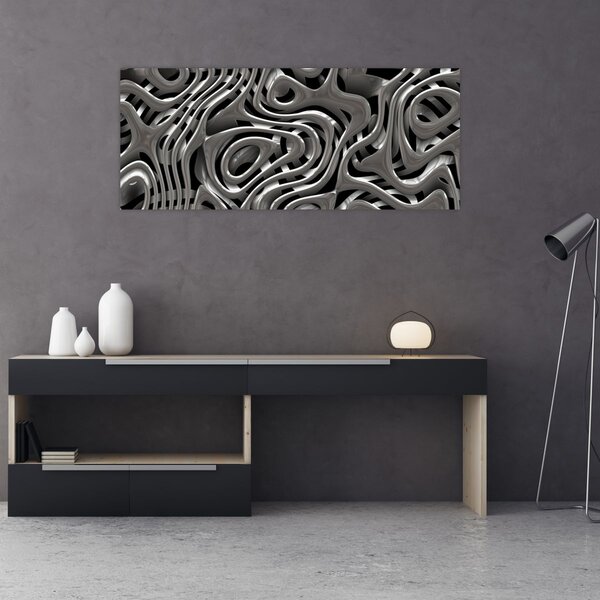 Tablou - Abstractizare metalică (120x50 cm)