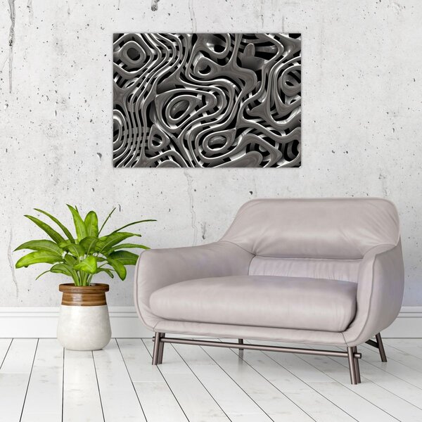 Tablou - Abstractizare metalică (70x50 cm)