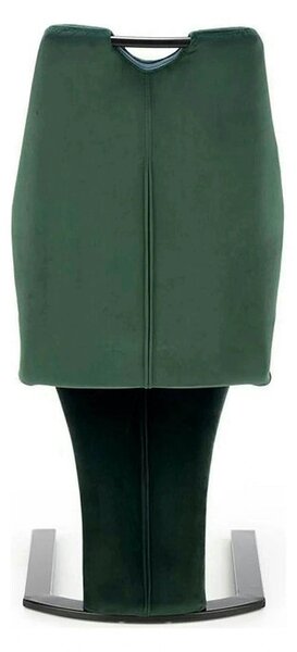 Scaun K442, verde inchis/negru, stofa catifelata/metal, 46x61x102 cm