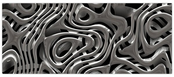 Tablou - Abstractizare metalică (120x50 cm)