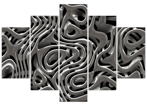 Tablou - Abstractizare metalică (150x105 cm)