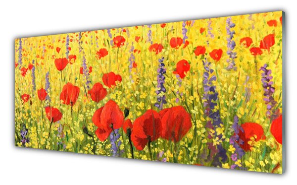 Tablouri acrilice Flori Floral Roșu Violet