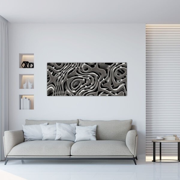 Tablou - Abstractizare metalică (120x50 cm)