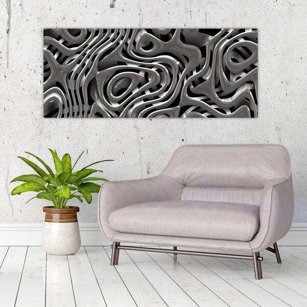 Tablou - Abstractizare metalică (120x50 cm)