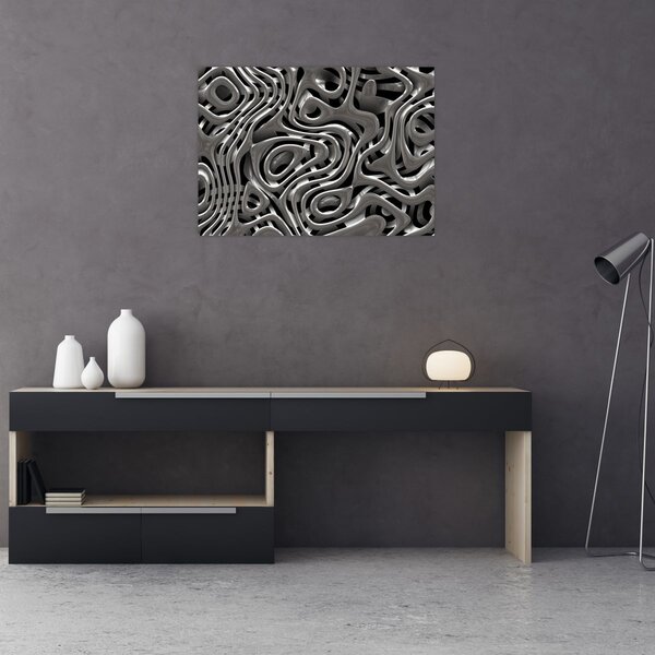 Tablou - Abstractizare metalică (70x50 cm)